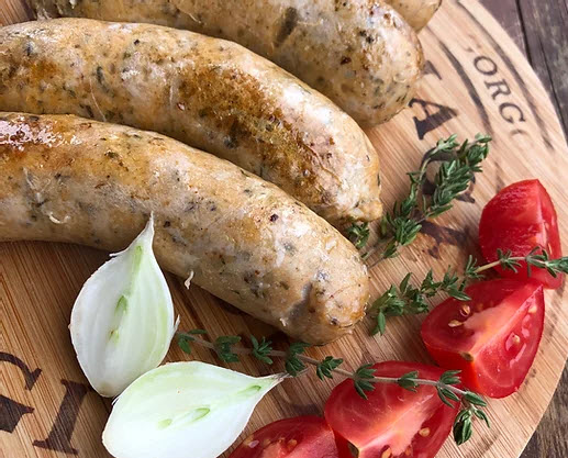 Saucisses aux fines herbes 100% poulet de grain (4/paquet) poids variable