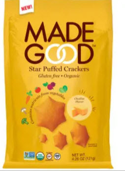 Craquelins soufflés bio etoiles - cheddar (121 gr)