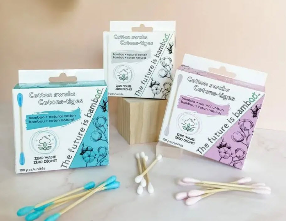 Coton tiges bamboo et coton (100 unites)