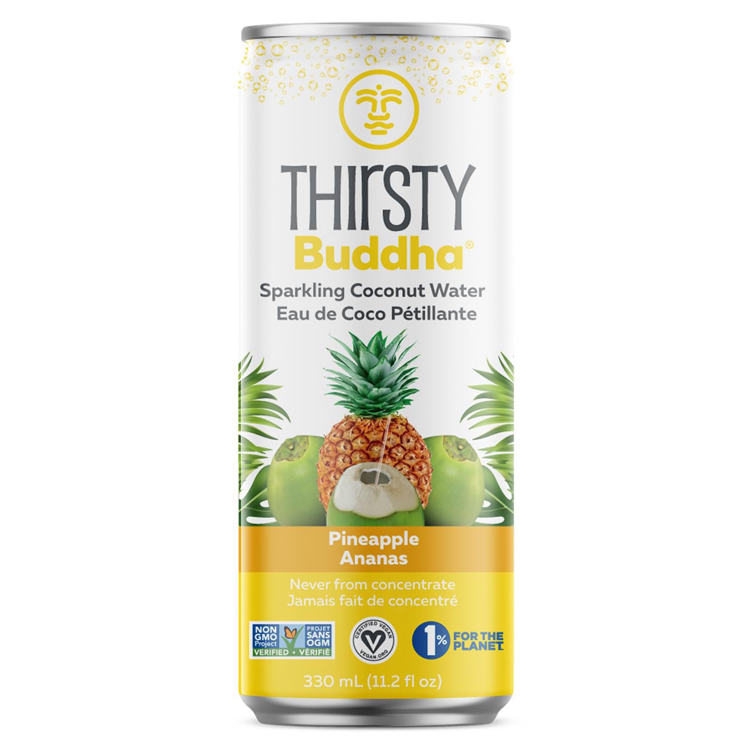 Eau de coco pétillante aux ananas (330 ml)