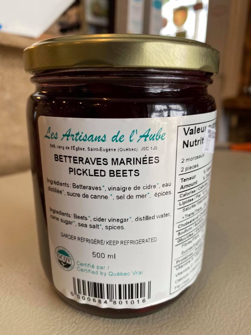 Betteraves marinées (500 ml)