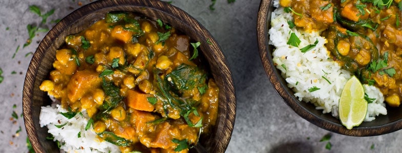 Curry pois chiche et patate douce végé (2 à 4 portions)
