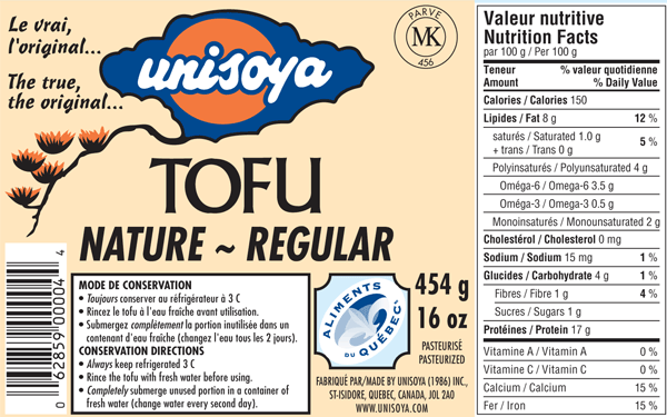 Tofu nature (454 gr)