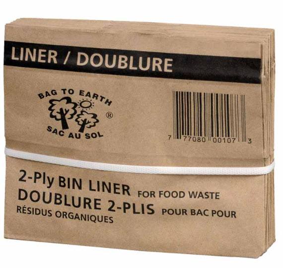 Sacs doublure 2 plis pour bac de résidus de cuisine (10) - 80 litres
