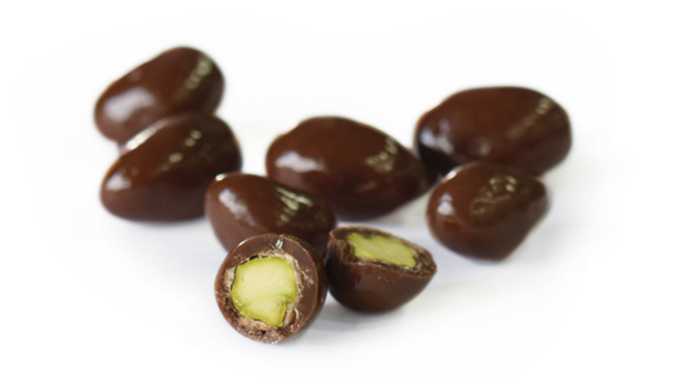 Pistaches au chocolat & caramel (100 g)