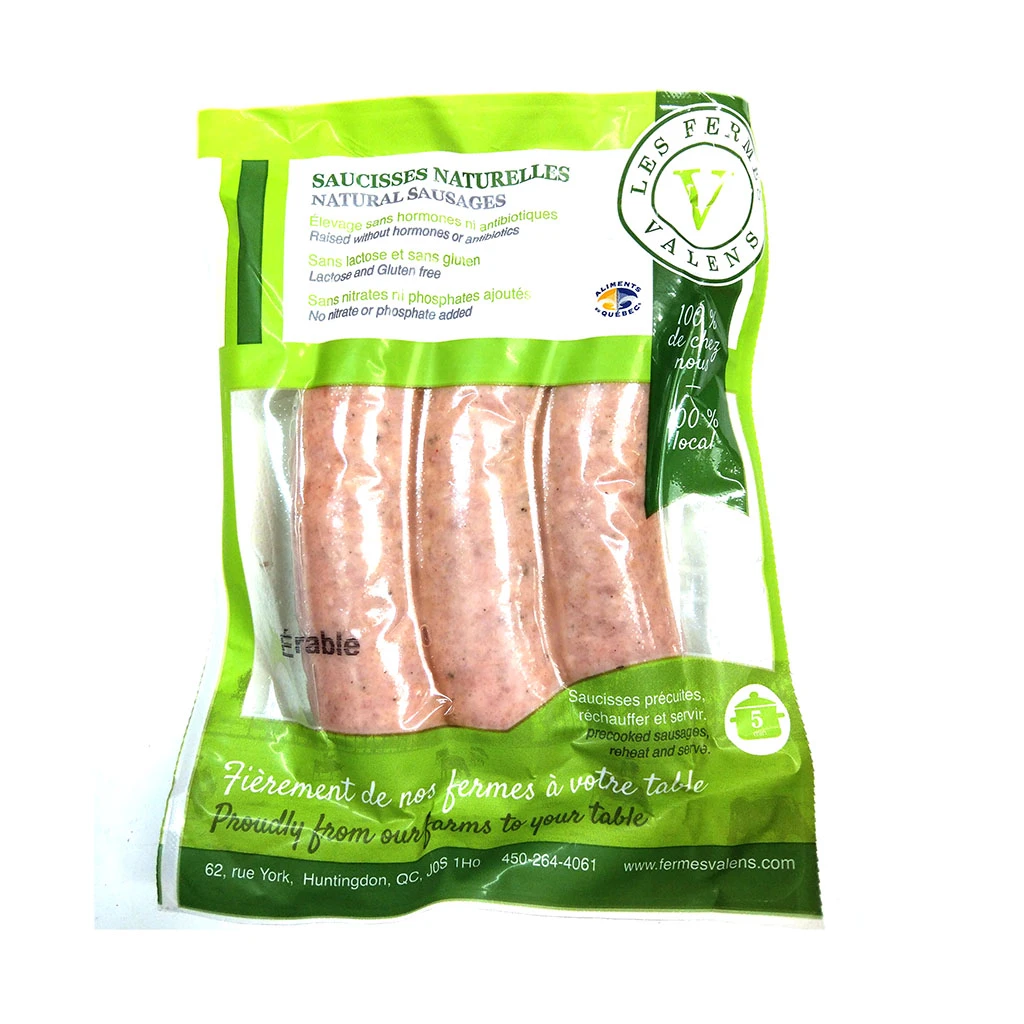 Saucisses naturelles de porc à l'érable (270 gr)
