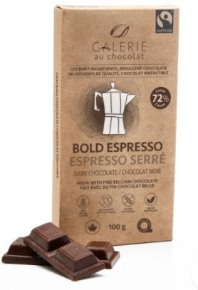 Chocolat espresso serré noir 72% (100gr) 