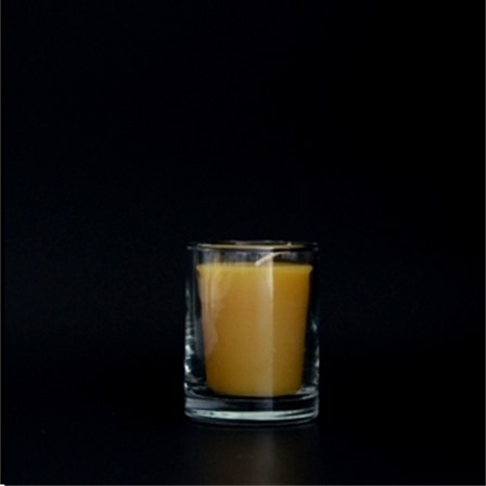 Chandelle en cire d'abeille essence d'eucalyptus - votive dans un verre AROMA (57 gr)