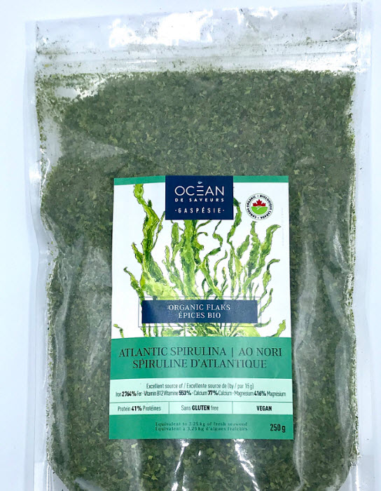 Spiruline marine ou nori verte en flocons (250 g)
