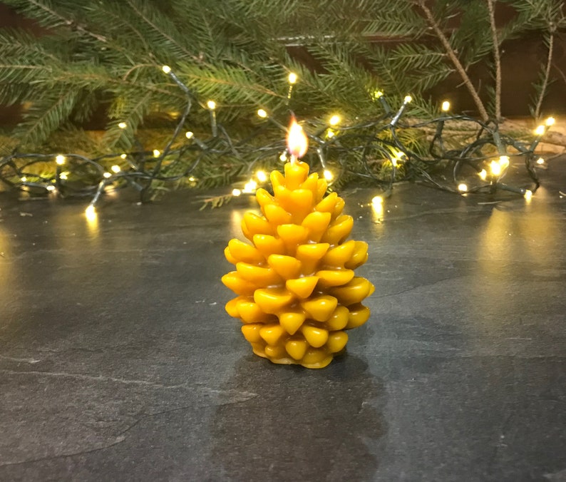 Chandelle à la cire d'abeille cocotte (15hrs)