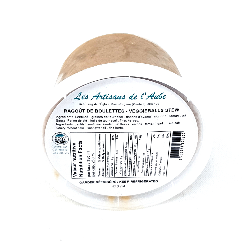Ragoût de boulettes aux lentilles (450 ml)