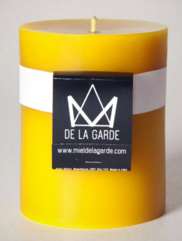 Chandelle à la cire d'abeille pilier (90hrs)