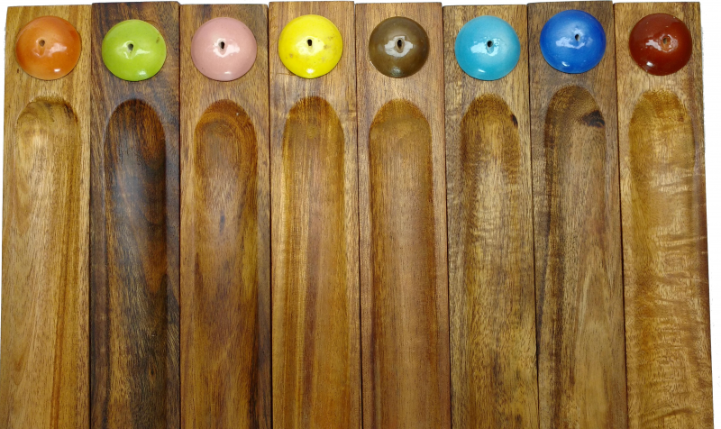 Encensoir en bois d'acacia et pierre rose (1)