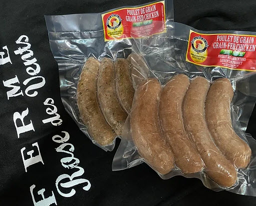 Saucisses nature 100% poulet de grain (4/paquet) poids variable