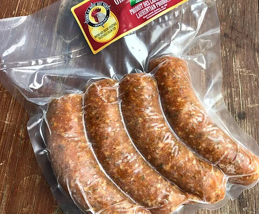 Saucisses aux fines herbes (BBQ) 100% poulet de grain (4/paquet) poids variable