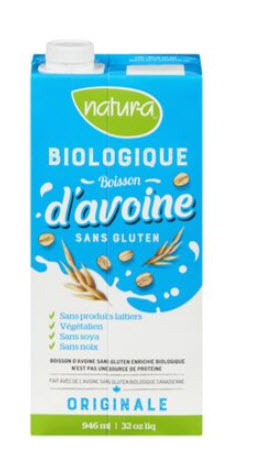 Lait d'avoine bio natura (946 ml)