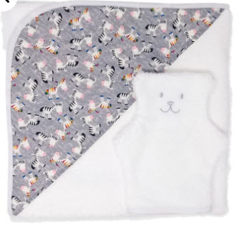 Ensemble cape de bain et gant