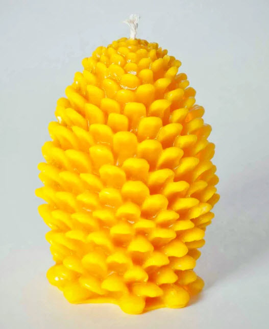 Chandelle à la cire d'abeille cone géant (60hrs)
