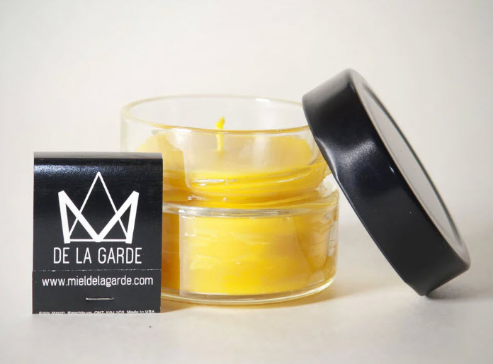 Chandelle à la cire d'abeille dans un pot (15hrs)