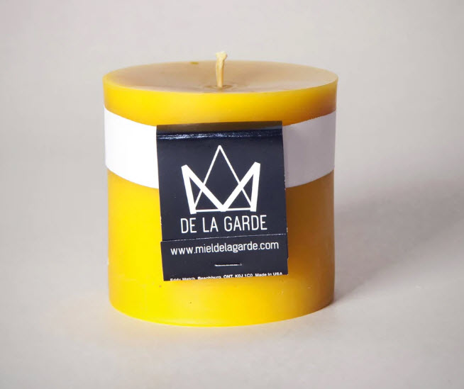 Chandelle à la cire d'abeille pilier (45hrs)