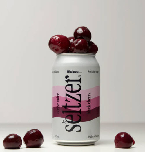Seltzer cerise noire (355ml)