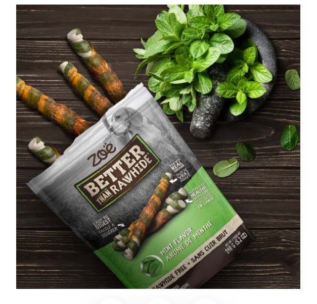 Torsade à la menthe pour chien (148 gr)