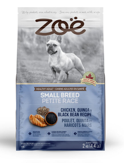 Nourriture pour petit chien poulet, quinoa et haricots noirs (2kg)