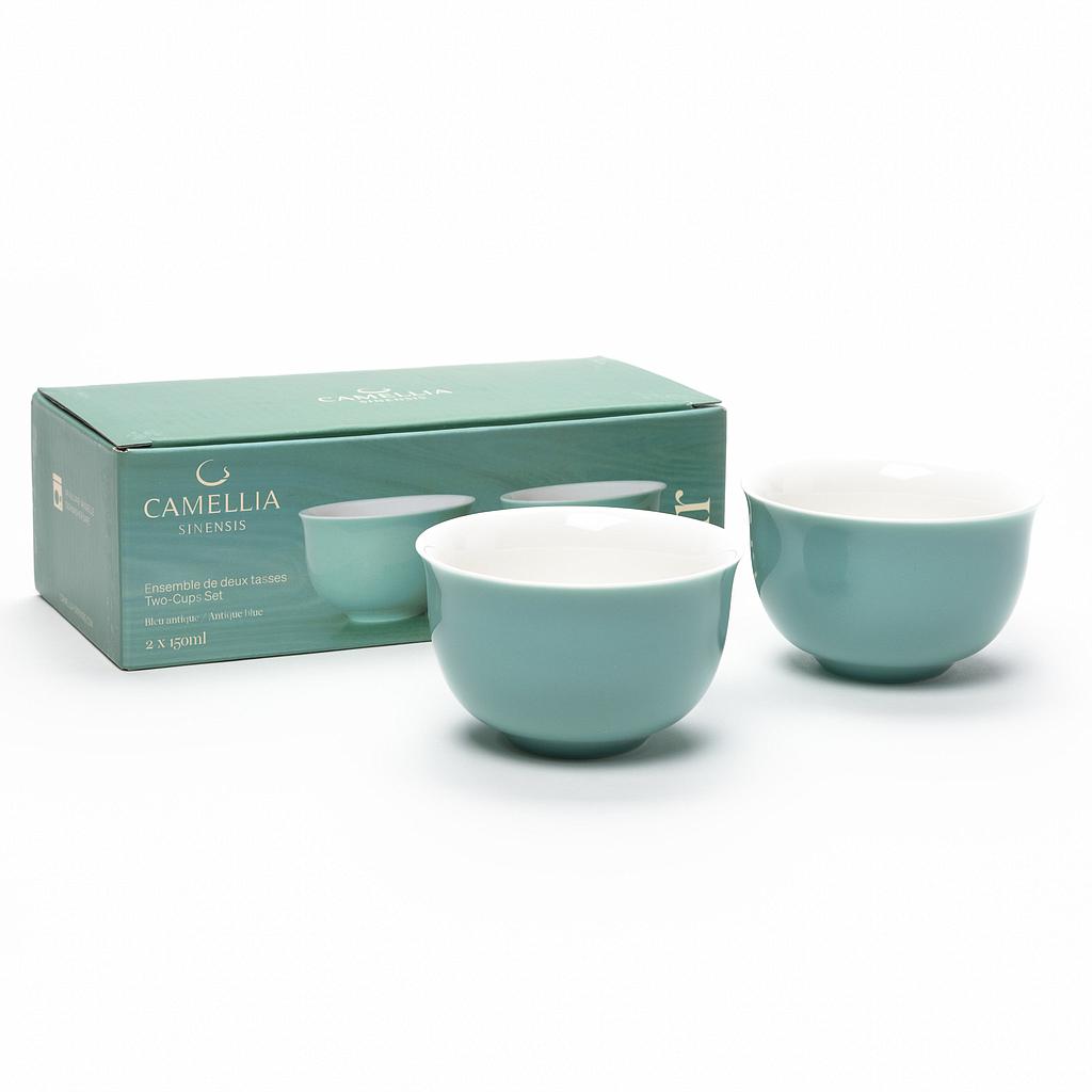 Ensemble de 2 tasses bleues 2 x 150ml