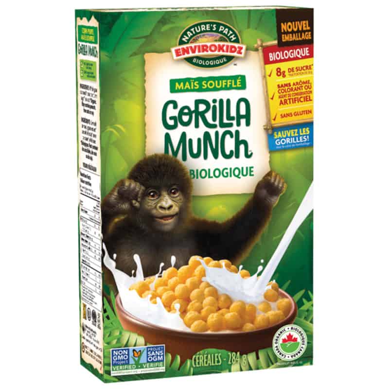 Céréales EnviroKidz Gorilla Munch maïs soufflé 