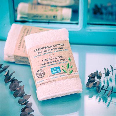 Grandes débarbouillettes en coton biologique ( 2 unités )