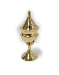 Encensoir en laiton sur pied pour cones