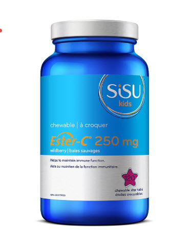 Vitamine C - Ester-C 250 mg a croquer - enfants, saveurs Baies - 120 comprimés