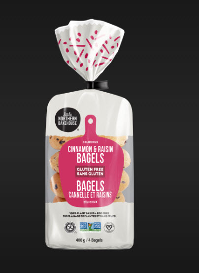 Bagel sans gluten et vegan raisins cannelle (400gr)