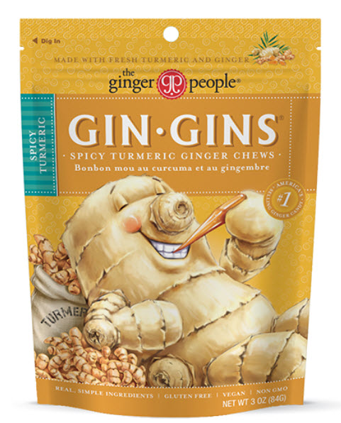 Bonbons mou Gin Gins - Curcuma et Gingembre (60 gr)