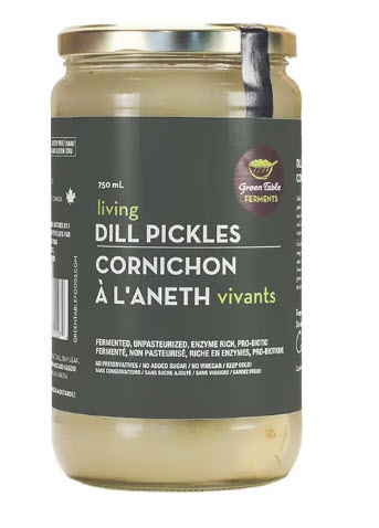 Cornichons à l'aneth vivants (750 ml))