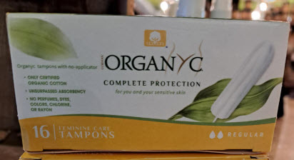 Tampons super sans applicateur ORGANIC (16 unités)