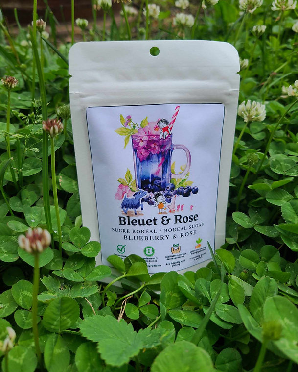 Sucre aromatisé bleuet et rose (120 gr)
