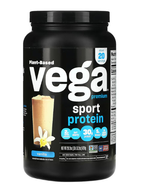 Proteines végétales VEGA SPORT vanille (828g)