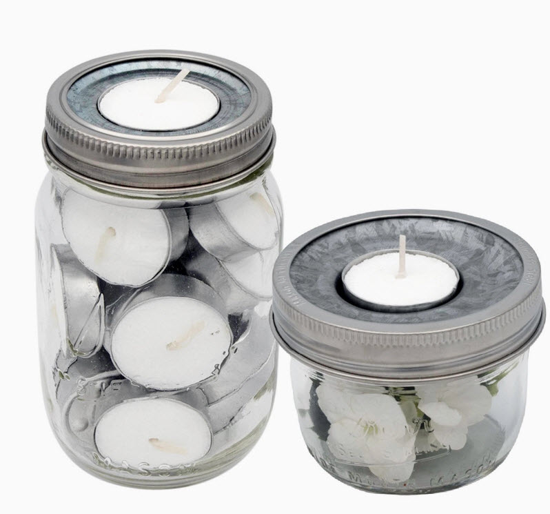 Lot de 6 porte-bougies pour pot masson