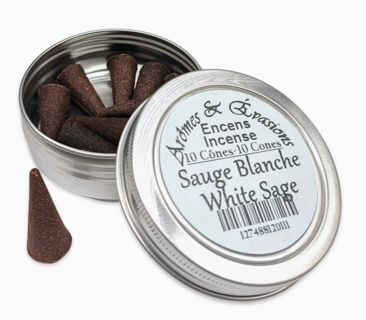 Cônes d'encens - Sauge blanche - 10 cônes