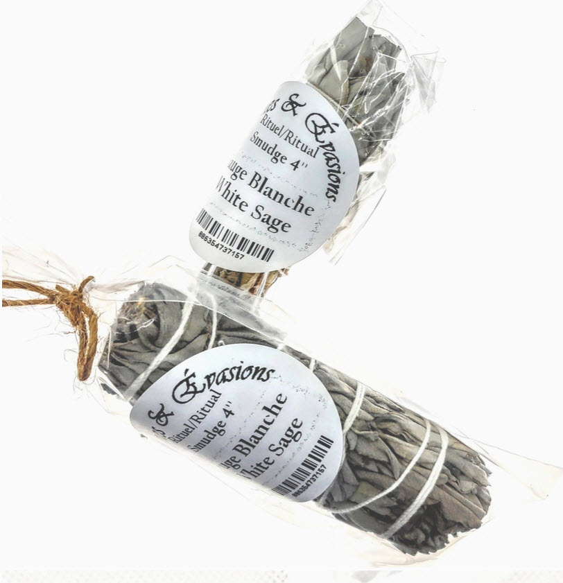 Bâtonnet d'encens à maculer, sauge blanche de Californie, 4 po