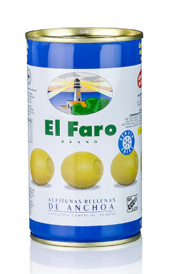 Olives aux anchois Manzanilla - El Faro 150 gr