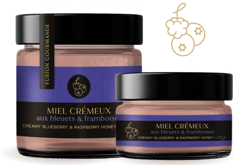 Miel cremeux bleuet et framboises 150 g