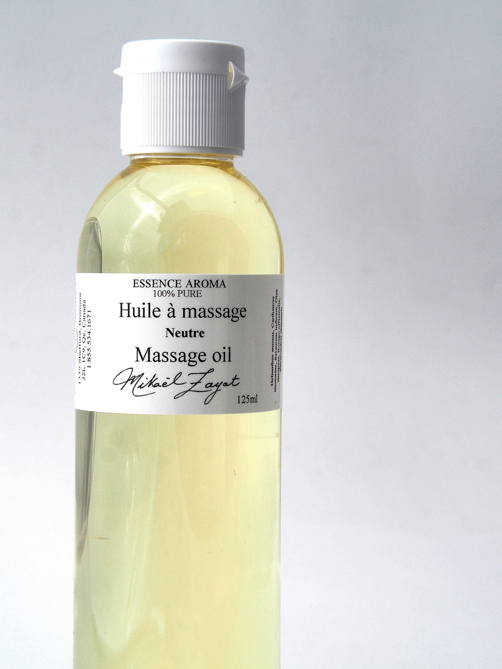 Huile à massage neutre (125 ml)